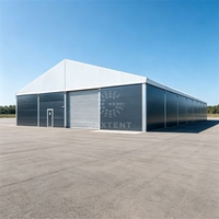 Tente de stockage industrielle extérieure de 3000 m2 avec structure en alliage d'aluminium et couverture en PVC