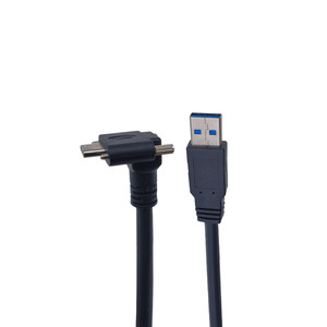 <b>Type</b> <b>C</b> Right Angle Data <b>Cable</b> 3A Fast <b>Charging</b> Shielded Pure Copper PVC Jacket For Mobile Phone - Product Image 2