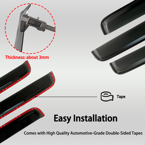 4PCS Pare-pluie pour <span class=keywords><strong>Toyota</strong></span> <span class=keywords><strong>Corolla</strong></span> <span class=keywords><strong>Touring</strong></span> 2019 -2024 MZEA12 WZRE212 WZWE214 Sun/Rain Guard and Durable - Product Image 4