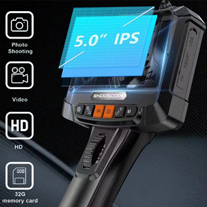 Novo <span class=keywords><strong>5</strong></span> Polegada 360 ° Rotating Dual Lens Endoscópio 3.9MM IPS Esgoto Bem Automotivo Industrial Borescope Inspeção Câmera CMOS Sensor - Product Image 2
