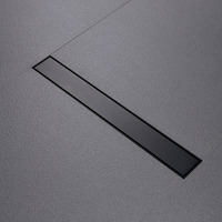 Drain de douche linéaire en acier inoxydable anti-odeur, sur mesure OEM, avec insert pour carrelage