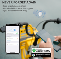 Fonctionne avec Apple Find My et Google Find Hub, traceur mondial à double système, étiquette pour clés, sac, portefeuille, bagages, enfants, batterie remplaçable