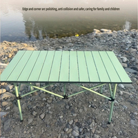 Table pliante multicolore en acier au carbone, portable, pour camping, pique-nique, 120x60cm, pour repas en plein air, barbecue, jardin