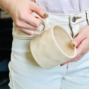 Chất Lượng Hàng Đầu 450Ml Phổ Biến Thiết Kế Thanh Lịch Kem Gốm Cốc Cốc Cốc Cà Phê Cốc Đánh Dấu Cốc Sữa Tách Cốc Với Xử Lý - Product Image 4