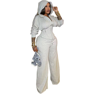 CN6347 Completo Invernale da <span class=keywords><strong>Donna</strong></span> con Cappuccio, Due Pezzi, <span class=keywords><strong>Pantaloni</strong></span> Casual, Cintura Personalizzata (con Fibbia a Lisca di Pesce), Maniche Lunghe - Product Image 5