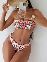 Ensemble de maillots de bain 3 pièces tendance pour femme : bikini bandeau brésilien et jupe, tenue de plage S-XL