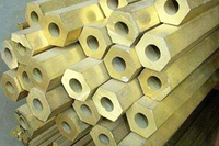 Tuyau profilé en laiton C23000 C26000 C28000, tube droit, usage industriel, services de soudage, pliage et découpe personnalisables, 59% Cu, 195MPa