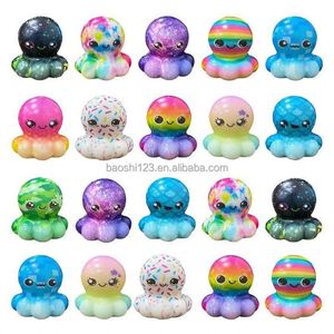 ของเล่นบีบอัดรูปทรงโดนัทหลากสีสัน รูปทรงอะกโซโลลท์ ทำจาก PU บีบแล้วคืนรูปช้าๆ ช่วยคลายเครียด ของเล่นแคปซูลสำหรับเด็กและผู้ใหญ่ - Product Image 2