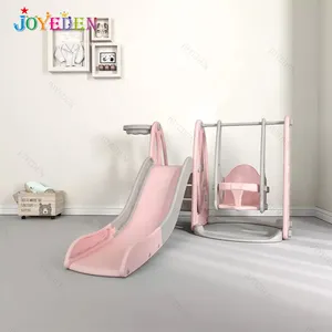 New Style 5 In 1 Indoor Playground Baby Slide Multi-functional Toys Kids Cheap Colorful Children Plastic Swing Slide Toys