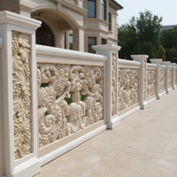 Balustrades et rampes en marbre naturel moderne pour escaliers, balcons, décoration d'hôtels, jardins et villas