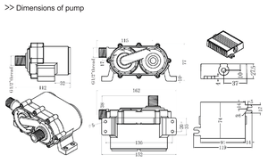 <span class=keywords><strong>Pompe</strong></span> à eau sans balais triphasée DC 24V 2000L/H 32M de hauteur de refoulement pour fontaine DMX et circulation solaire - Product Image 4