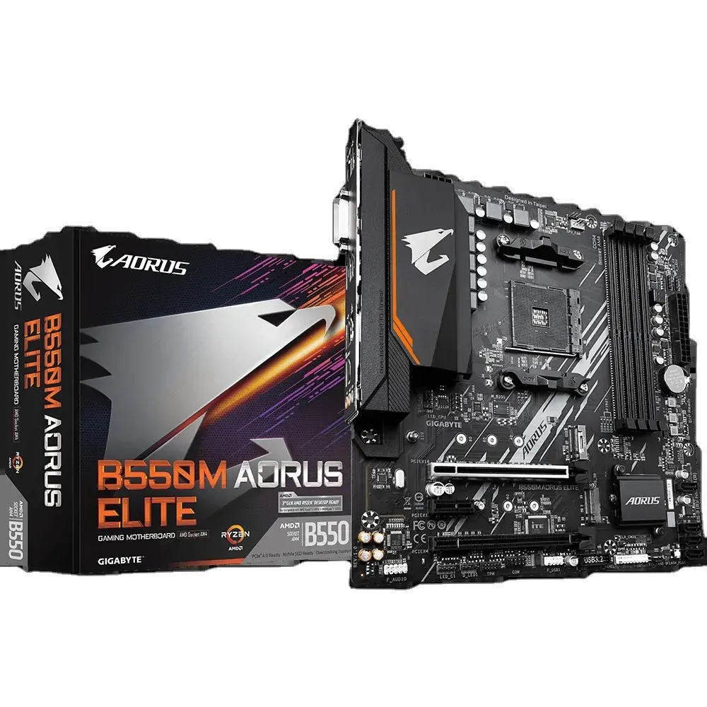 새로운 기가. 바이트 AORUS B550M 엘리트 컴퓨터 마더보드 AMD Ryzen5000 5000G 4000G 3000 시리즈 프로세서 RGB 퓨전 2.0