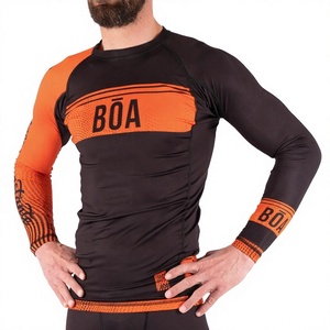 Rashguard personnalisé de Jiu-Jitsu, T-shirt de compression à manches longues avec impression par sublimation pour l'entraînement de grappling - Product Image 4