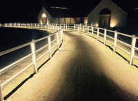 Fabriqué en Chine couleur blanche PVC arènes équestres en plastique escrime de course pour paddock rail piste clôture