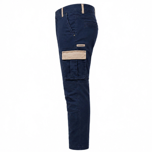 Pantalon cargo pour homme, personnalisable en couleur et taille, taille haute, plusieurs poches, en toile, décontracté, respirant, coupe droite, style printemps, vente en gros - Product Image 2