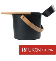 Set Aksesoris Sauna Aluminium Oceanic - Ember dan Sendok Sauna, Termometer Sauna, Higrometer Sauna, dan Timer Pasir