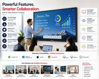 Tableau blanc interactif intelligent 4K de 110 pouces avec écran tactile 40 points, Android 14/15/16, caméra OPS AI pour salle de classe et conférence, OEM