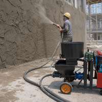 Pompe à vis haute pression 18HP 25HP pour pulvérisation de mortier diesel avec trémie de 100L et haute efficacité pour chantier de construction