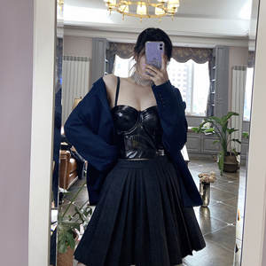 Vendita calda PU stampa coccodrillo top femminile senso di plaid sottile <span class=keywords><strong>canottiera</strong></span> petto pad halter reggiseno sottoseno donne corsetto <span class=keywords><strong>senza</strong></span> <span class=keywords><strong>spalline</strong></span> - Product Image 2