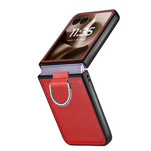 Lychee Skin Ring Holder coque de téléphone couverture arrière pour <span class=keywords><strong>Moto</strong></span> Razr 60/ Razr 60 Ultra, pour Galaxy Z Flip 5 étui de téléphone portable - Product Image 6