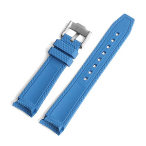 Correa de Reloj de Goma Tejida con Extremo Curvo Onthelevel, con Hebilla de Pin, Diseño Transpirable, Negra, para Relojes <span class=keywords><strong>Moonswatch</strong></span> de 20 mm - Product Image 6