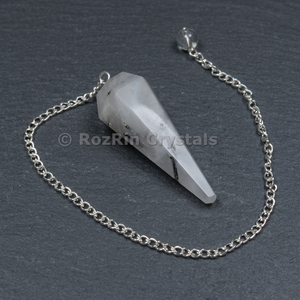 Péndulos de Cristal Rozrin Tallados en 6 Facetas con Tema de Amor, Rutilo - Product Image 3