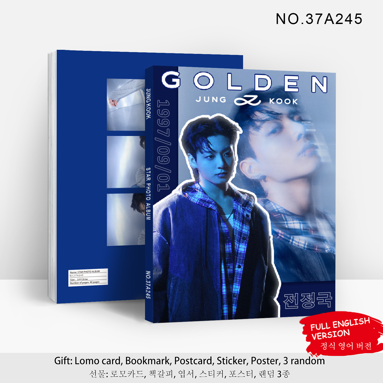KPOP Bangtan Boys JUNGKOOK Solo GOLDEN JK Foto Albümü - Sanat ve