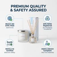 Difusor de Aroma LED de Cristal de Lujo, Juego de Frascos Cuadrados de Vidrio, Fragancia para el Hogar, para Boutique, Logotipo Personalizado, Embalaje con Aroma, Certificado CE