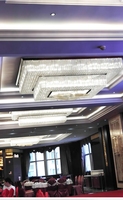 Lustre en cristal, luminaire de plafond, moderne, hall, hôtel, villa, salon, personnalisé, LED, luxe, décoratif, banquet, 90, pendentif gratuit, 100