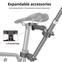 Adaptateur de montage de selle de vélo anti-vibration stable, support réglable multi-angles pour GoPro Insta360, prise de vue en vélo