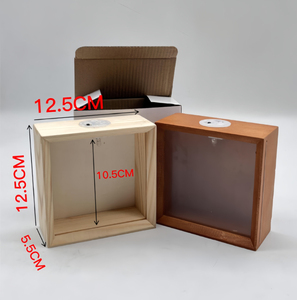 3D bóng hộp 5 "bằng gỗ hoa khô hình ảnh khung với LED ánh sáng ban đêm dẫn hình hiển thị hộp cho giáng sinh Nhà Giường máy tính để bàn - Product Image 4