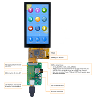 Modul Layar LCD TFT HMI Pintar DWIN 5.0 Inci 480*854 UART untuk Arduino/STM32/ESP32