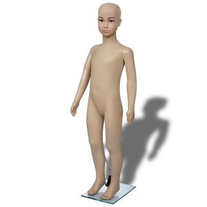 Maniquí Infantil de Plástico Beige en Pose de Pie D0100HHRHN8 para Exhibición de Ropa de Niños D0100HHRHN8 Maniquí Infantil Beige - Product Image 1