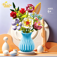 Set de Bloques de Construcción de Ramo de Flores Decorativo para Revendedores de Juguetes, Suministro de Regalos de Temporada, Selección de Catálogo Global para Reventa