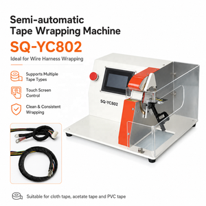 Máquina semiautomática <span class=keywords><strong>de</strong></span> escritorio para envolver arneses <span class=keywords><strong>de</strong></span> cables con interruptor <span class=keywords><strong>de</strong></span> pie, herramienta completa para el envoltorio <span class=keywords><strong>de</strong></span> cables eléctricos - Product Image 1