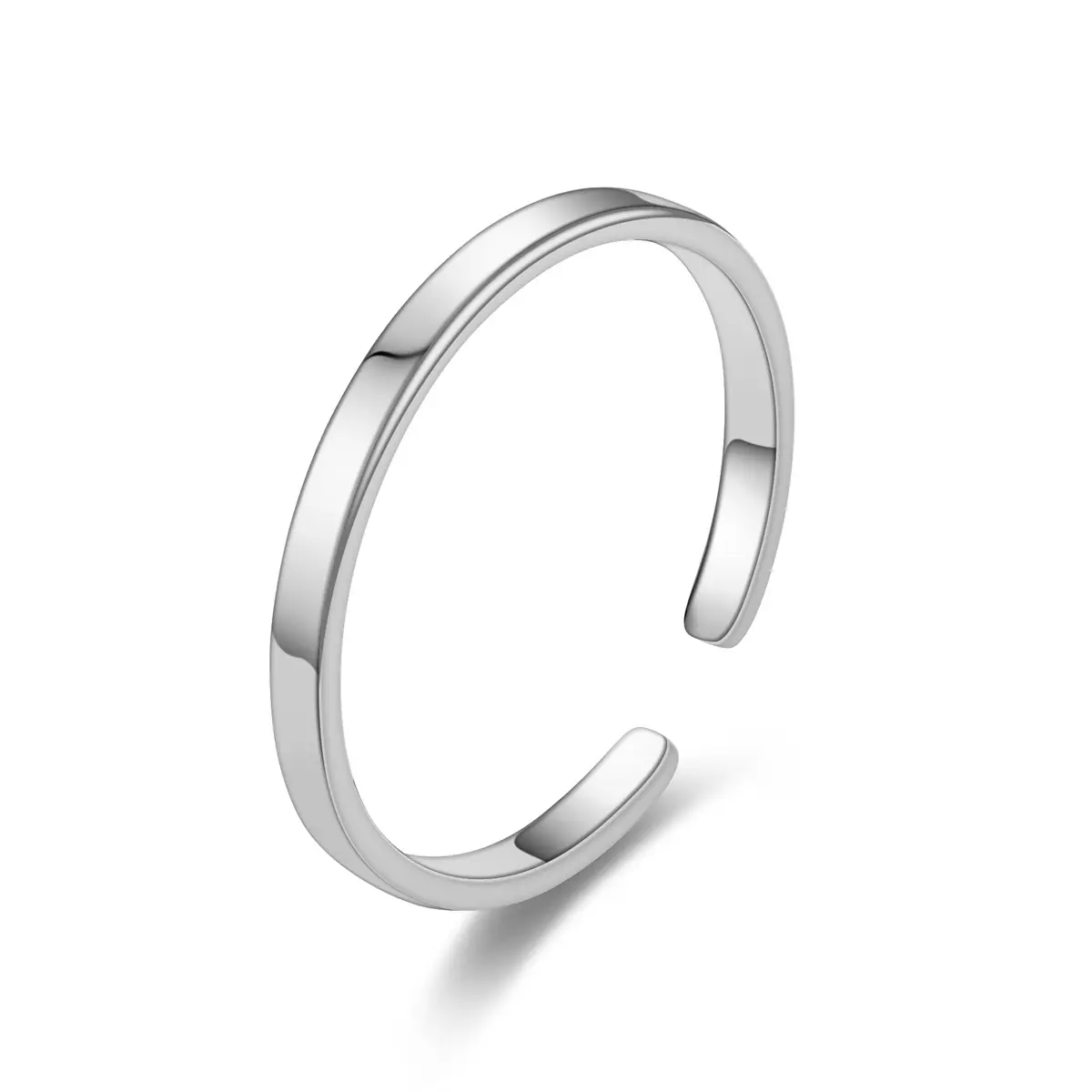 Messia popular minimalist men women wedding engagement titanium steel silver adjustable circle ring