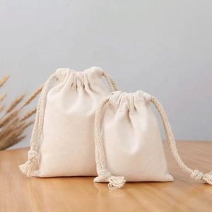 Wholesale Recyclable Cotton <b>Canvas</b> Drawstring <b>Bags</b> Grocery Organic Muslin Dust <b>Bag</b> for Wedding Party Gift Packaging - Product Image 2