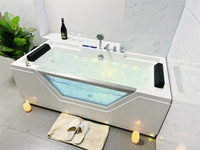 Baignoire balnéo moderne design pour spa avec sièges ouverts et jets de massage Contrôle intelligent à écran tactile pour hôtels