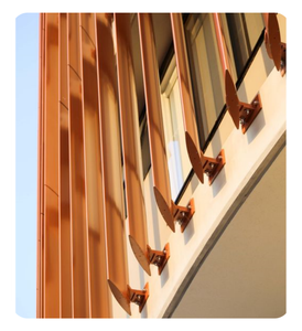 Lames de persiennes <span class=keywords><strong>en</strong></span> aluminium préfabriquées, persiennes fixes pour façade - Product Image 2