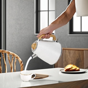 Bouilloire électrique sans fil Ousheng rétro en acier inoxydable de qualité alimentaire avec fenêtre de visualisation de l'eau, utilisation domestique, arrêt automatique, anti-ébullition à sec - Product Image 6