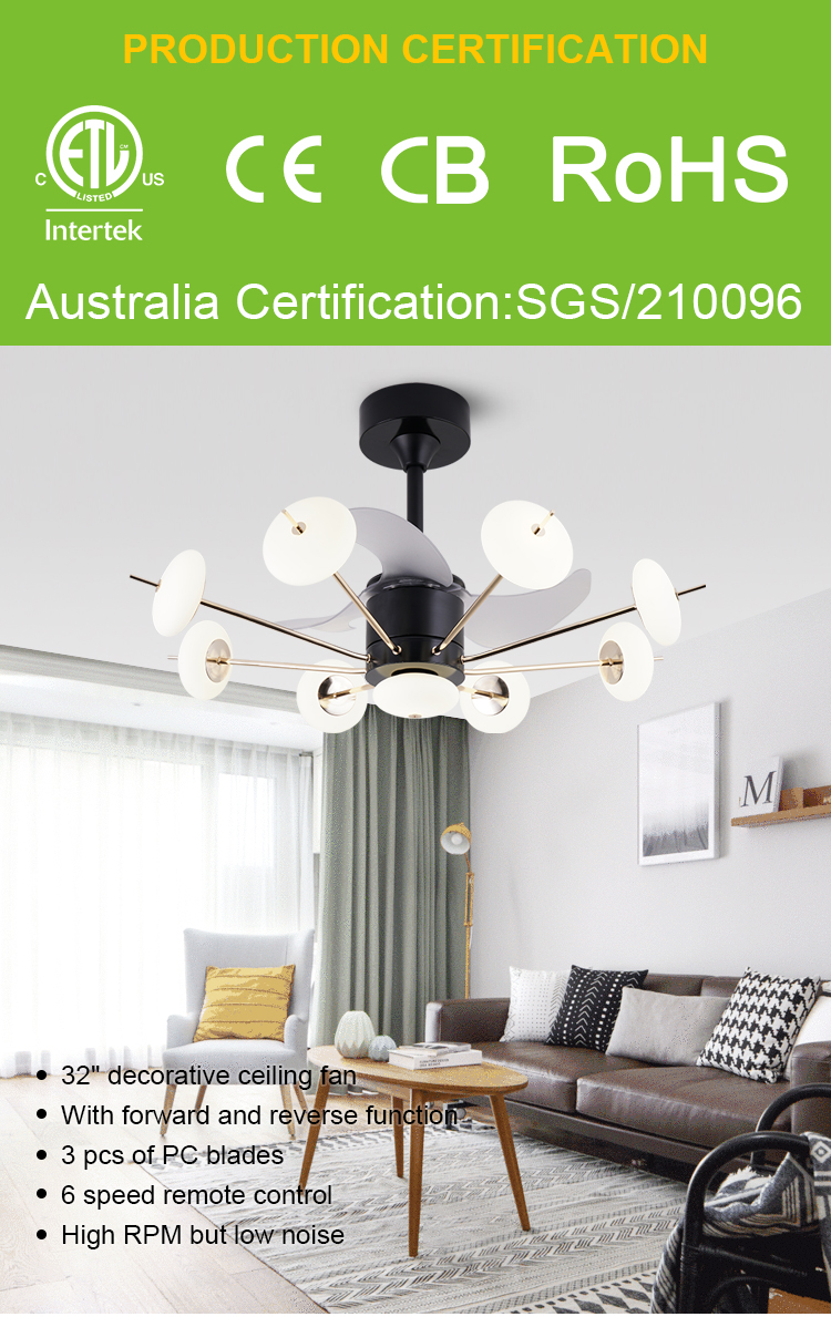 Breezelux  modern simple household dining room ceiling fan lamp  LED ceiling lamp