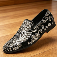 Mocassins tendance à paillettes pour hommes, chaussures de bureau, couleur bleue, grande taille 46 47 48, noir, rouge, bleu