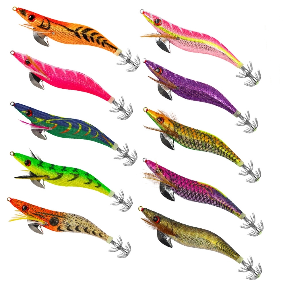 Squidtrex Fishing Lures UV TPR Soft Bait with Assist Hooks