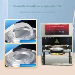 เครื่องซีลถาดอาหารไฟฟ้ากำลังสูง สำหรับซีลพลาสติก อาหาร ซัลเลด เครื่องดื่ม กระดาษฟอยล์อะลูมิเนียม อาหารกลางวัน - Product Image 3