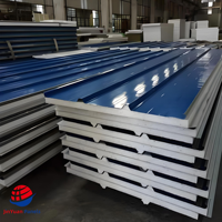 Panneaux sandwich isolés en EPS écologiques industriels de 1050 mm, imperméables, gris acier, blanc, toiture métallique, bâtiments préfabriqués