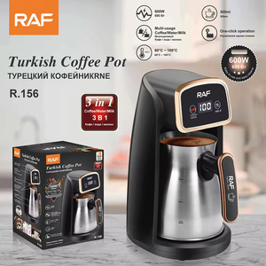 Cafetière turque 3 en 1 portable pour le bureau, affichage LED, minuterie, 10 tasses, noire, machine à café automatique, cafetières intelligentes - Product Image 6
