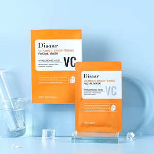 Disar lembar masker wajah Vitamin C, untuk perawatan kulit, mencerahkan kulit, menghaluskan, Pelembab, masker wajah asam hialuronat - Product Image 1
