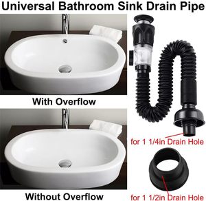 Salle de bain <span class=keywords><strong>universelle</strong></span> moderne Anti-blocage tuyau de vidange Flexible <span class=keywords><strong>lavabo</strong></span> crépine Pipeline accessoires extensible déodorant - Product Image 5