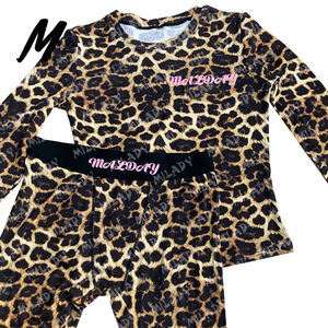 2025 Fashion Leopard Print Anpassbares Design Casual Homewear Set Zweiteiliger Damen anzug Eng anliegender Leopard Langarm - Product Image 3