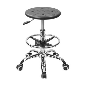 Hewei PU Antistatic Lab <b>Stool</b> With Casters <b>Adjustable</b> Height For Workshop Hospital School Factory - Product Image 2